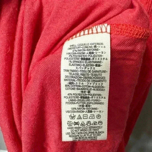 Free People Red Orange To the Point Long Sleeve Lace-Like Dress Size XS - Picture 7 of 8